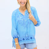 Margot Blouse, Ethereal Blue
