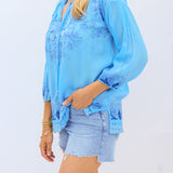 Margot Blouse, Ethereal Blue