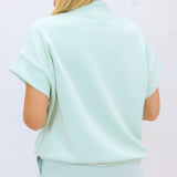 Easy Does It Quarter Zip, Soft Mint