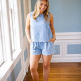 My Lucky Day Top, Washed Denim