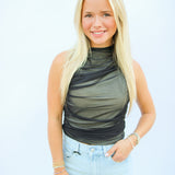 No Holding Back Top, Black