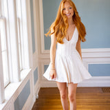 Can't Help It Mini Dress, Champagne Sugar Combo