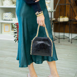 Skylar Bias Skirt, Teal