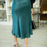 Skylar Bias Skirt, Teal