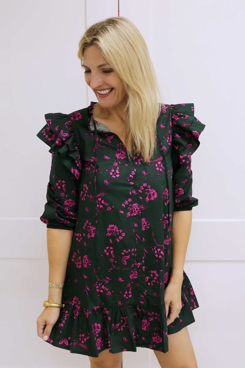 Close To You Floral Ruffle Dress