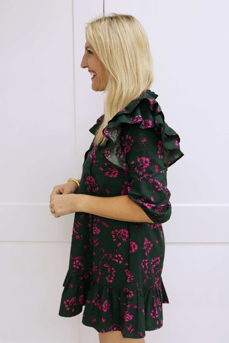 Close To You Floral Ruffle Dress