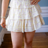 Ruffle Mini Skirt, Lemon Spritz