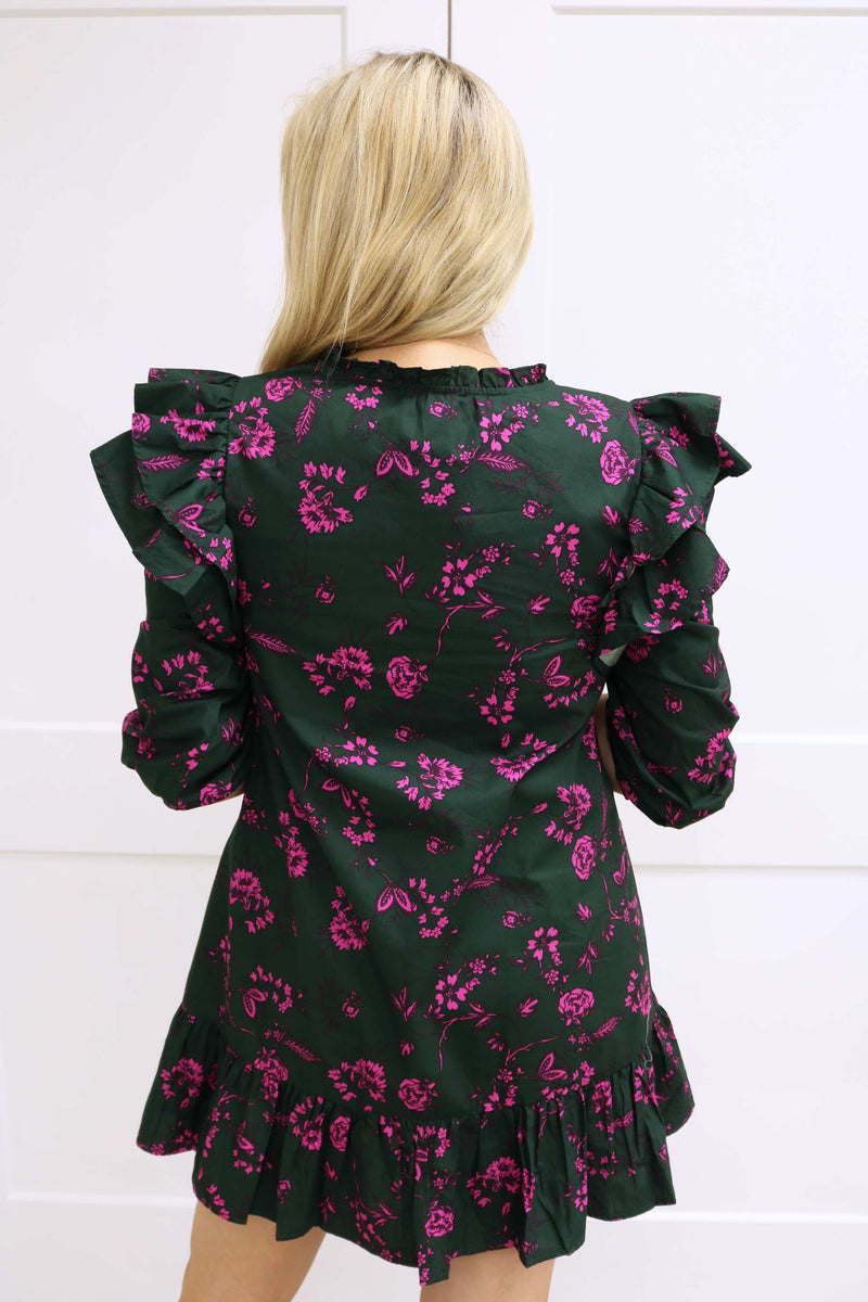Close To You Floral Ruffle Dress