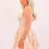 Blooming Whimsy Mini Dress, Peach