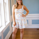 Sprinkle of Sunshine Mini Dress, White Multi