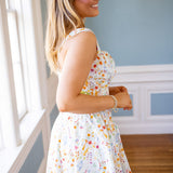 Sprinkle of Sunshine Mini Dress, White Multi