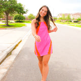 Midsummer Melody Dress, Pink/Orange