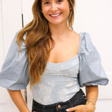 Prairie Rose Bodysuit, Sage Combo