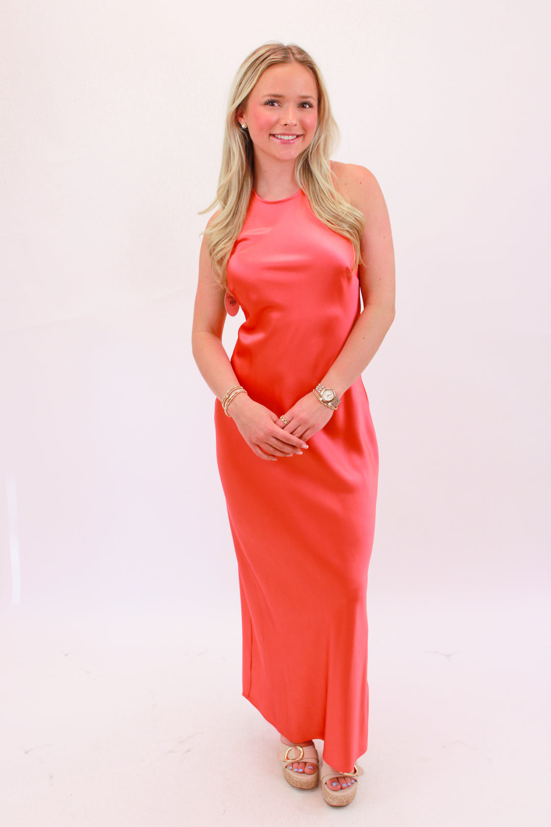 Diane Dress, Sugar Coral