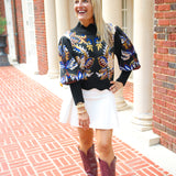 Arabesque Paradise Knit Sweater, Black