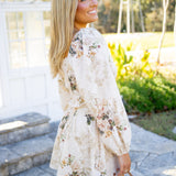 Belle Epoch Dress, Floral Beige