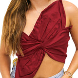 With A Twist Top, Maroon