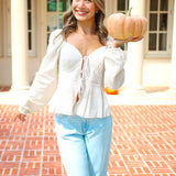 Thinking About You Top, Vanilla/Camel
