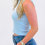 I Heart Cowboys Tank, Light Blue