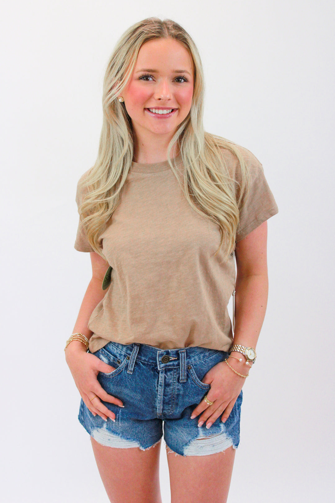 Modern Slub Tee, Iced Coffee
