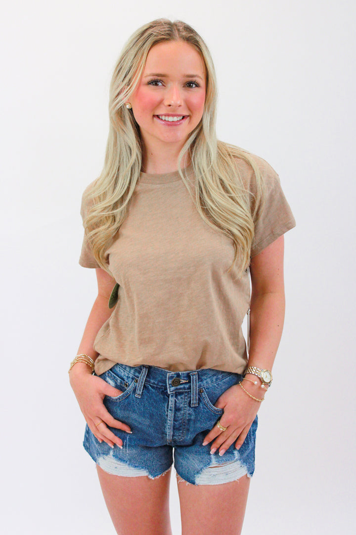Modern Slub Tee, Iced Coffee