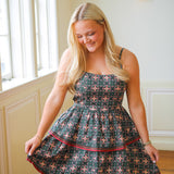 Rina Dress, Floral Tile