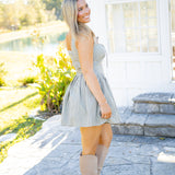 Checkmate Mini Dress, Olive Green