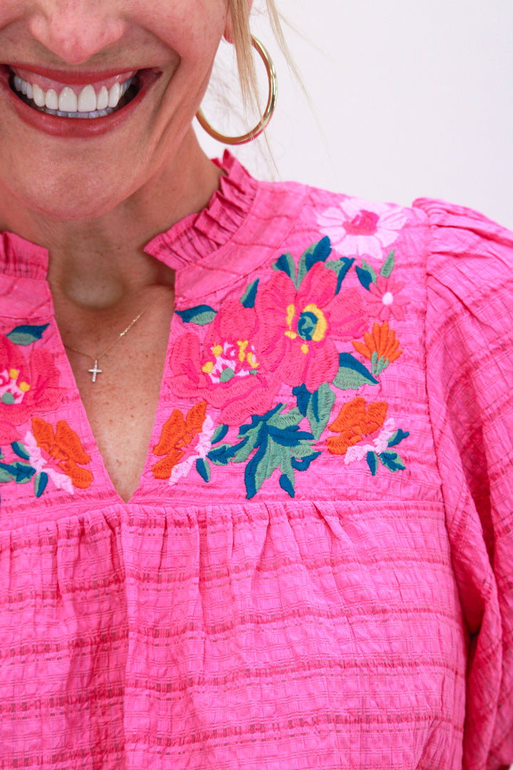 Live Beautifully Top, Pink
