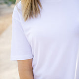 Venice Easy Crop Tee, White