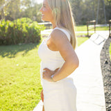 Poplin Pocket Mini Dress, Off White