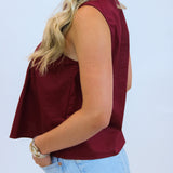 Bleacher Babe Top, Maroon