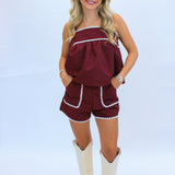 Spirit Walk Style Top, Maroon
