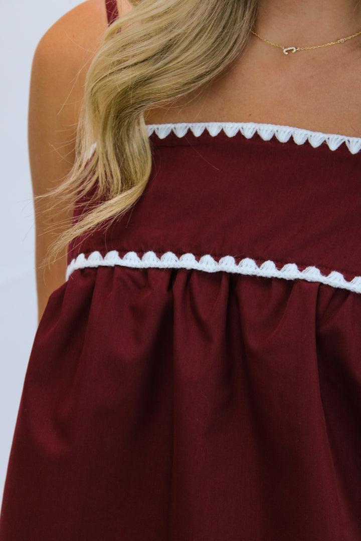 Spirit Walk Style Top, Maroon