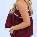Spirit Walk Style Top, Maroon