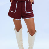 Spirit Walk Style Shorts, Maroon