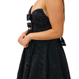 One Last Time Bow Mini Dress, Black