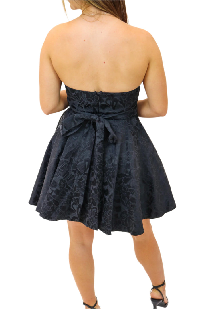 One Last Time Bow Mini Dress, Black