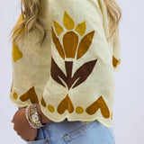 Summer Cutwork Sand Blouse, Sand
