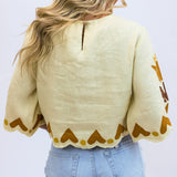 Summer Cutwork Sand Blouse, Sand