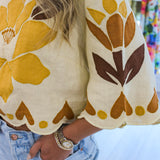 Summer Cutwork Sand Blouse, Sand