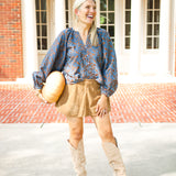 Boldo Blouse, Marron Glace