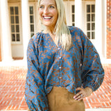 Boldo Blouse, Marron Glace