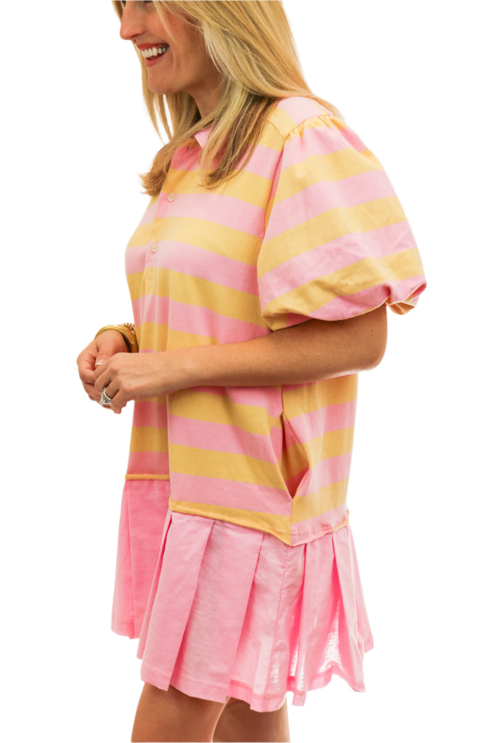 Pink Lemonade Mini Dress, Yellow