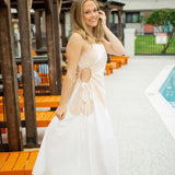 Weekend Light Midi Dress, Off White/Almond