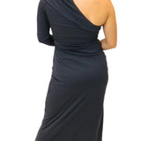 York One Shoulder Maxi Dress, Black
