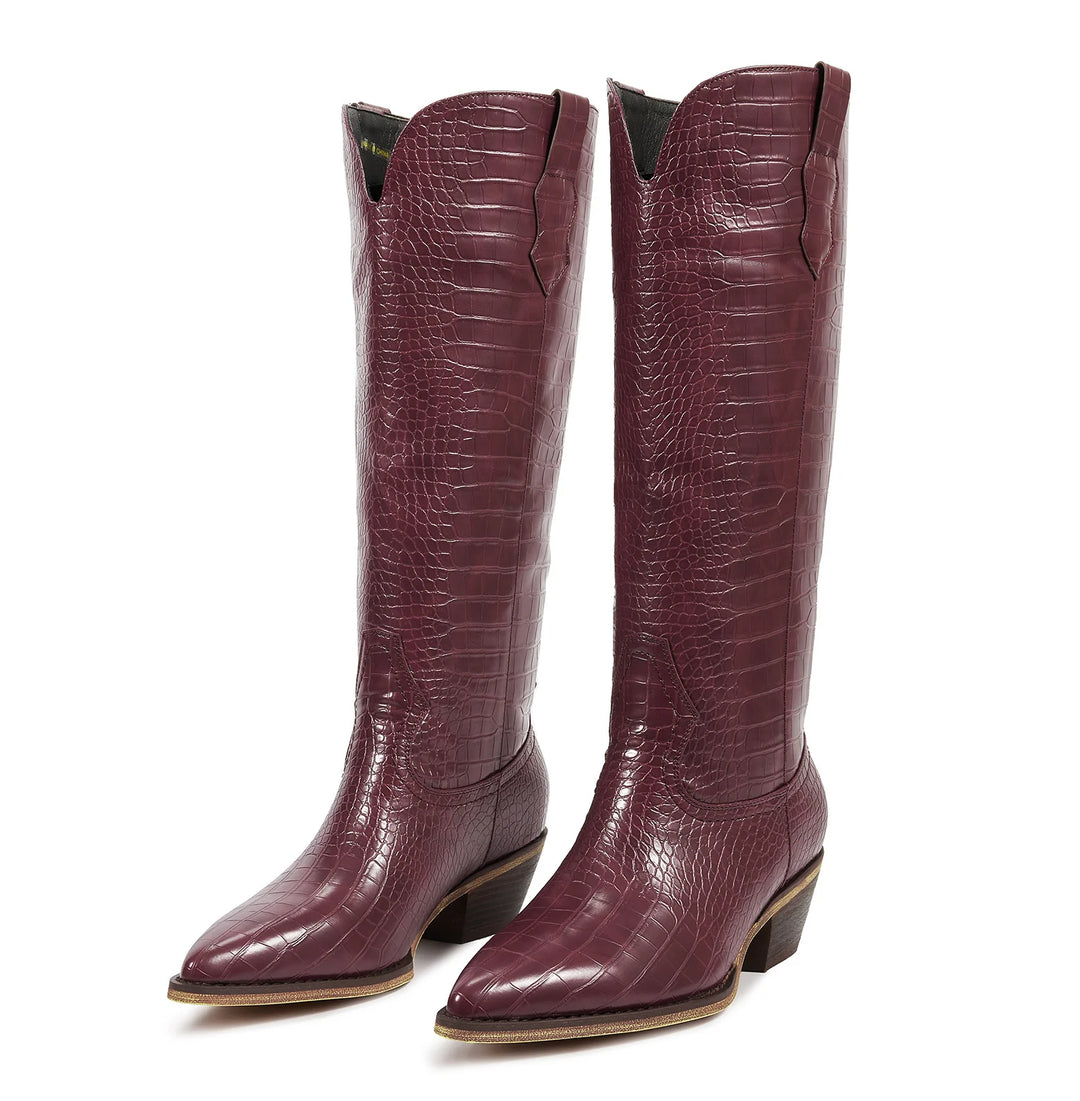 LeAnn Boots, Dark Cherry