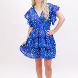 Strawberry Soiree Dress, Blue
