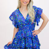 Strawberry Soiree Dress, Blue