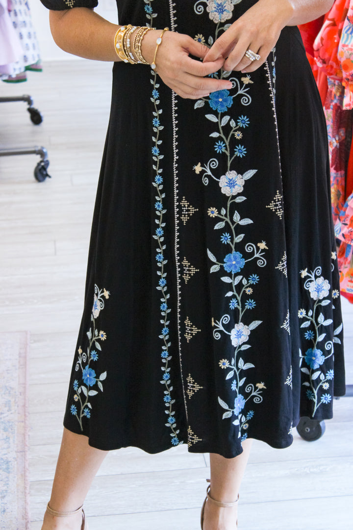 Bubble Sleeve Seamed Dress, Jaanvi