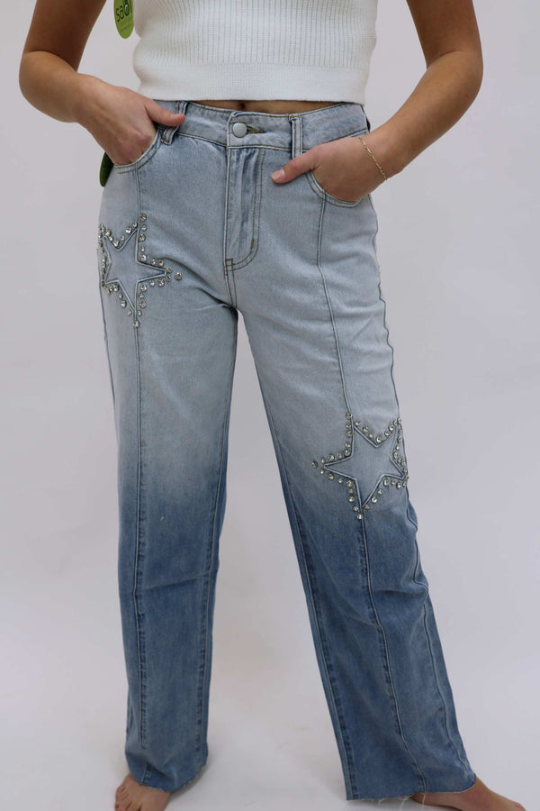 She's A Star Rhinestone Jeans